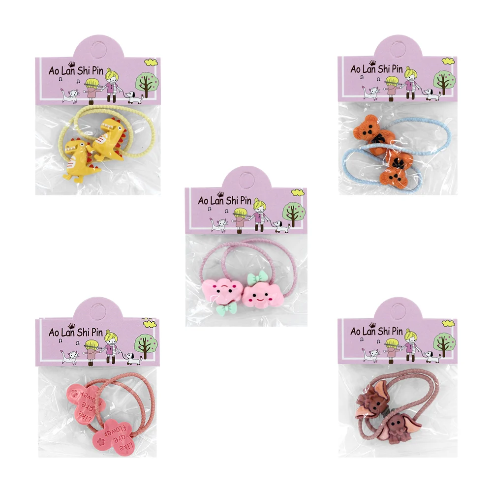 Par de donas o ligas pequeñas con figura decorativa, variedad de mode…