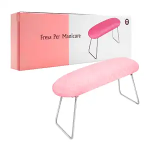 Soporte - almohadilla de apoyo para manicura, con patas metálicas ple…