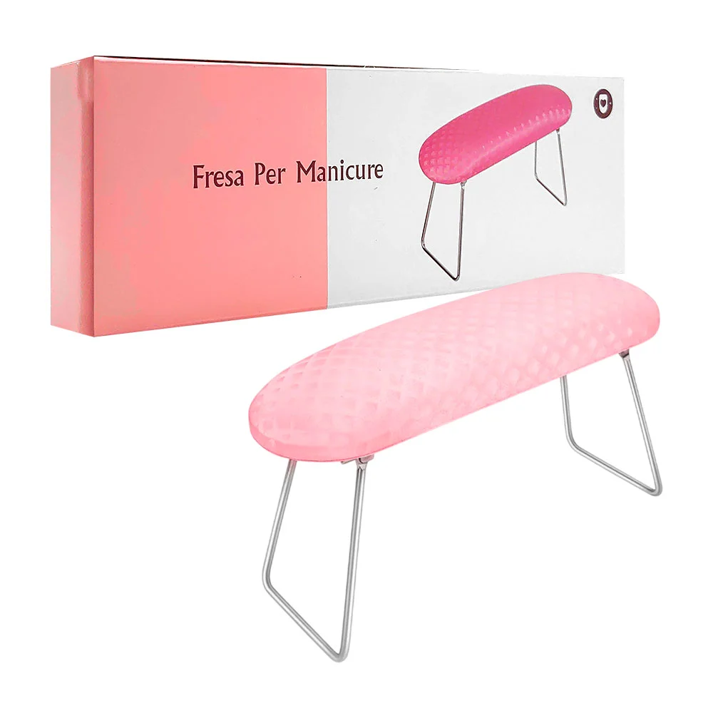 Soporte - almohadilla de apoyo para manicura, con patas metálicas ple…