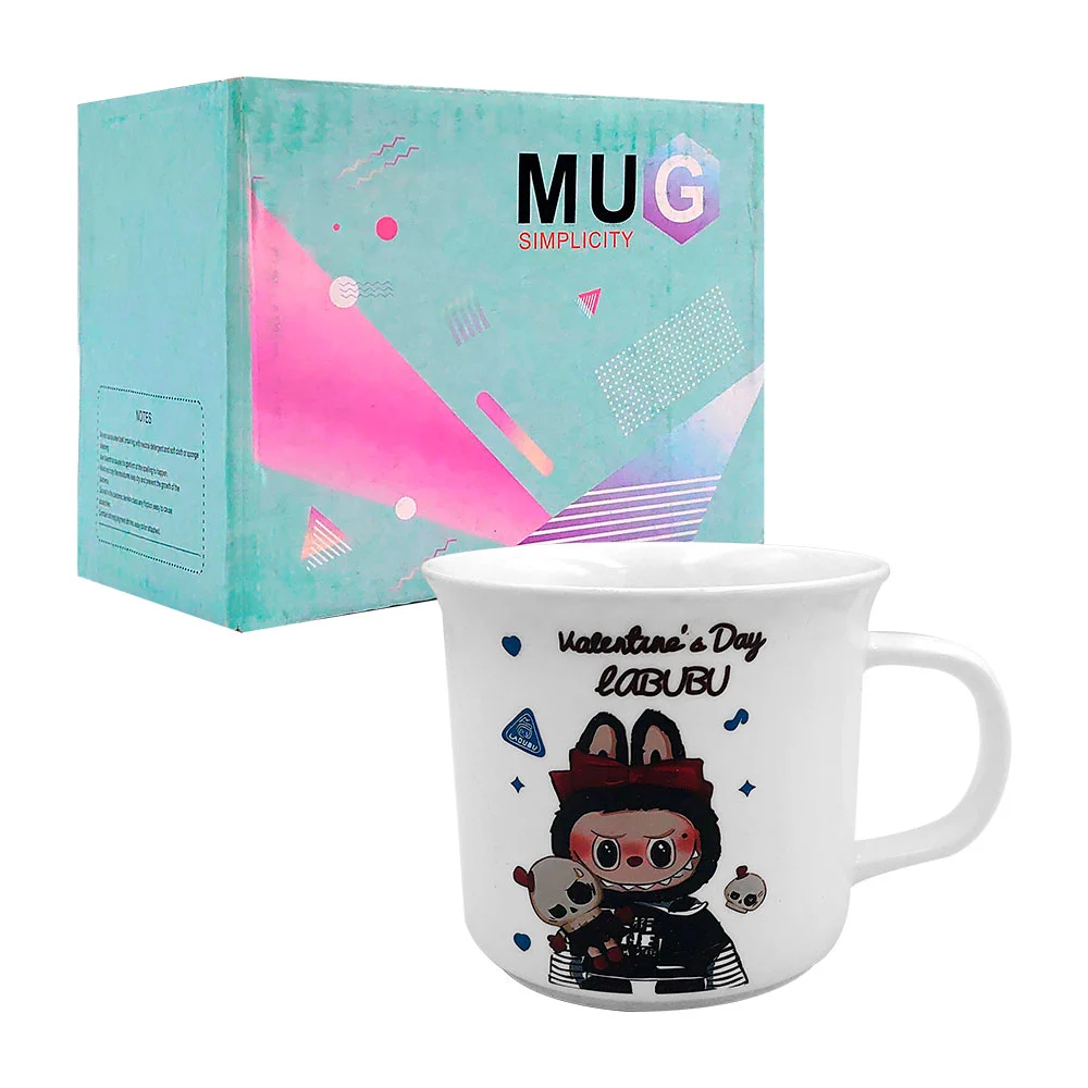 Taza de cerámica con estampado de labubu, 9.1x8.1cm / valentines day …