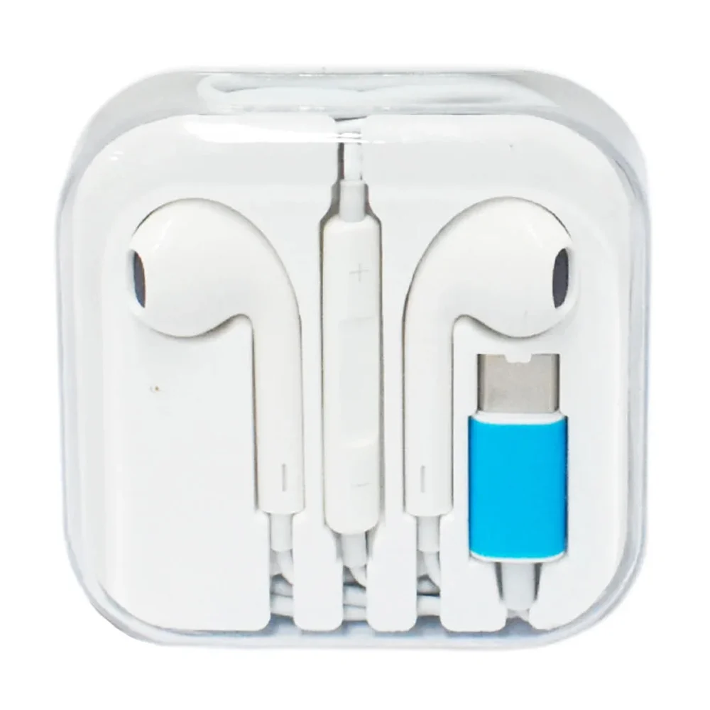 Audífonos alámbricos manos libres tipo earphones con control de volum…