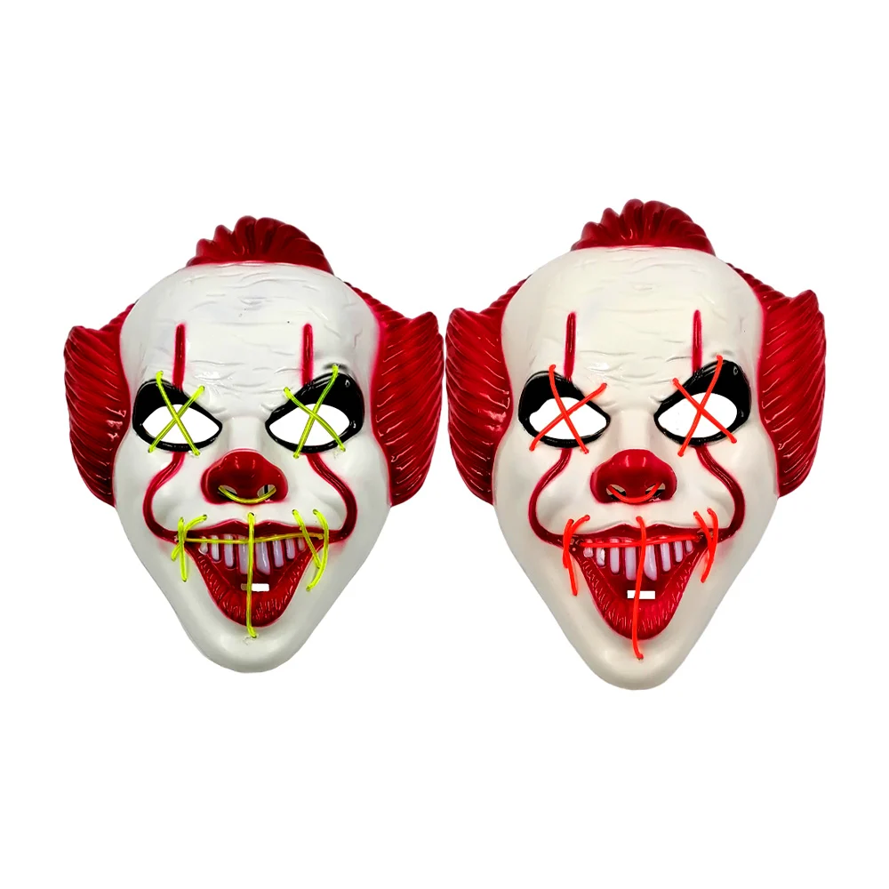 Máscara con luz led de pilas en forma del payaso pennywise para disfr…