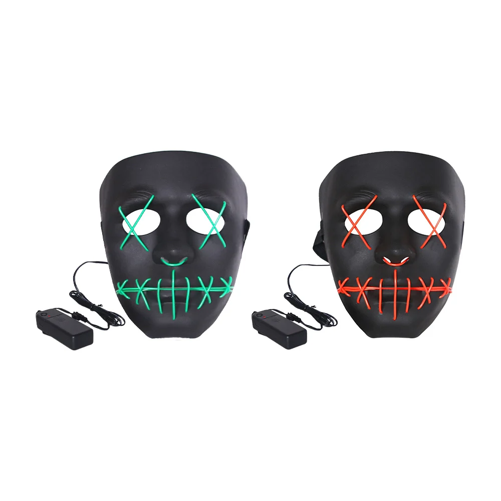 Máscara para halloween con diseño de la purga + led, variedad de colo…
