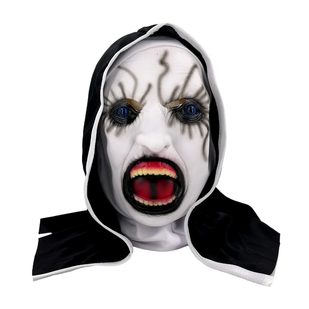 Máscara de silicón con diseño de la monja para disfraz de halloween /…