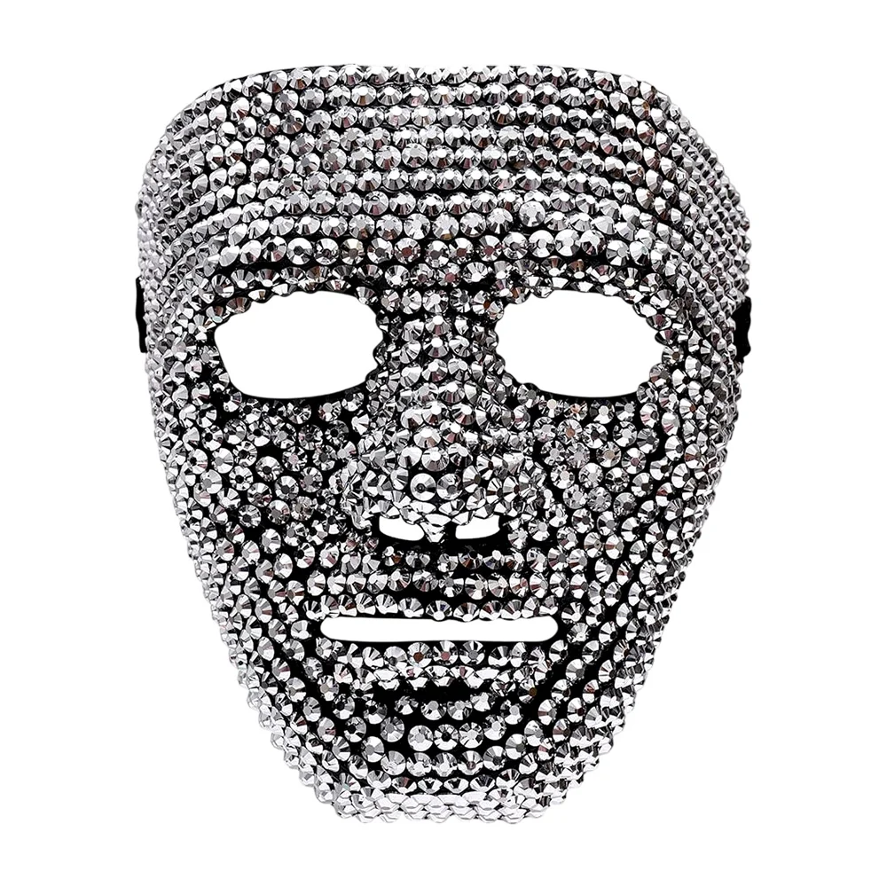 Máscara para disfraz de halloween con diseño imitación de diamantes, …