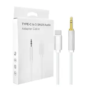 Cable auxiliar adaptador de audio con entrada tipo c a 3.5mm conector…