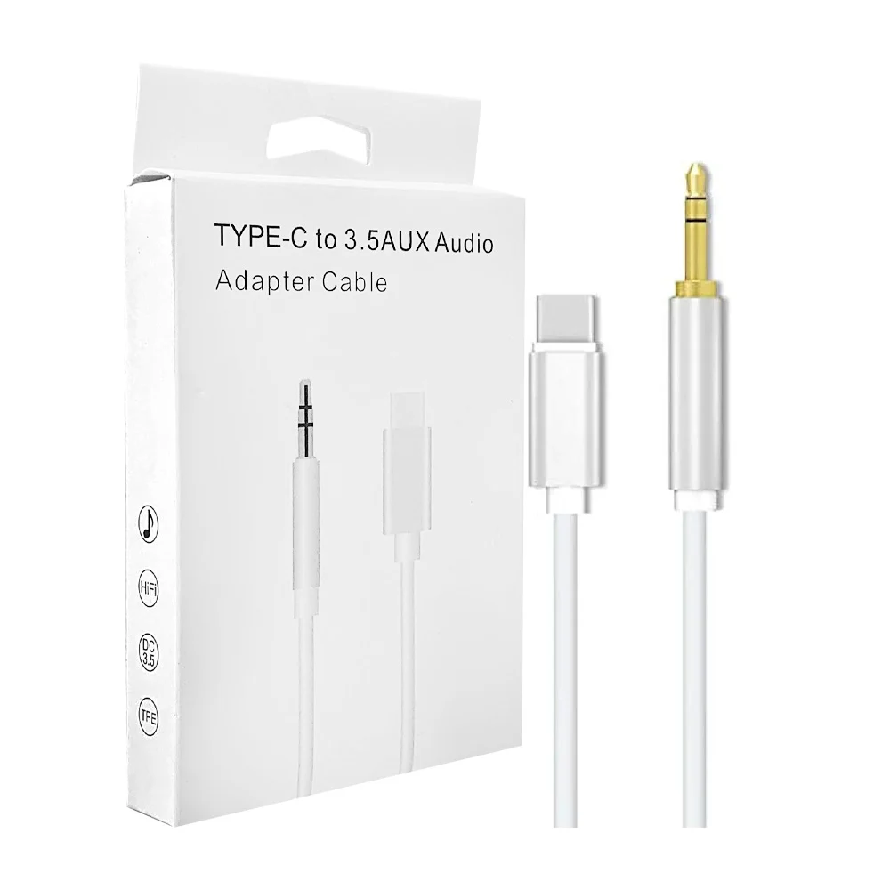 Cable auxiliar adaptador de audio con entrada tipo c a 3.5mm conector…