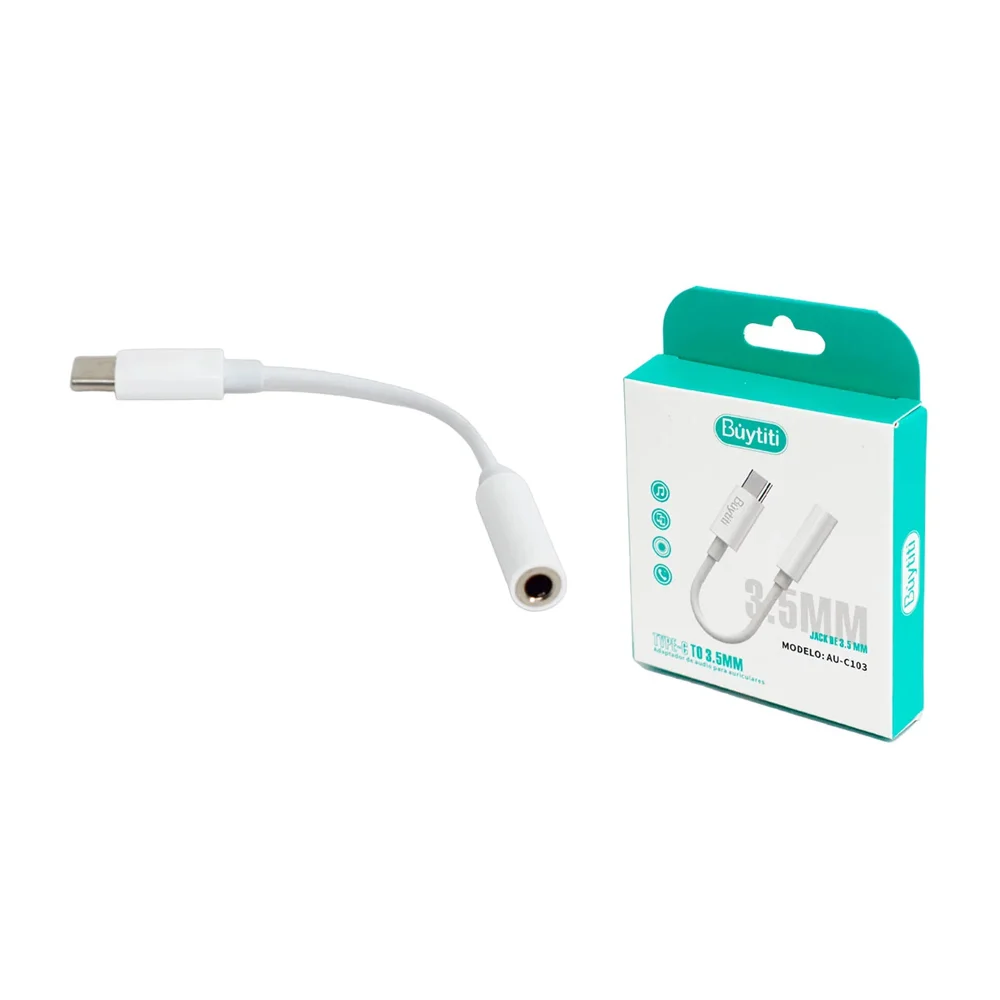 Cable adaptador tipo-c a audio jack 3.5mm / buytiti / 1011014