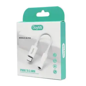 Adaptador de audio para audífonos con entrada lightning a 3.5mm / au-…