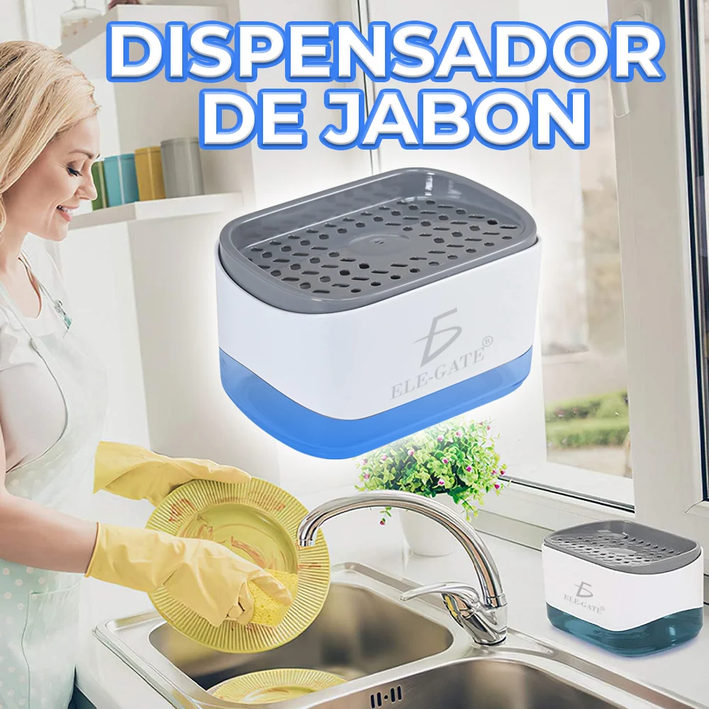 Dispensador de jabón líquido para lavar trastes sucios y soporte para…
