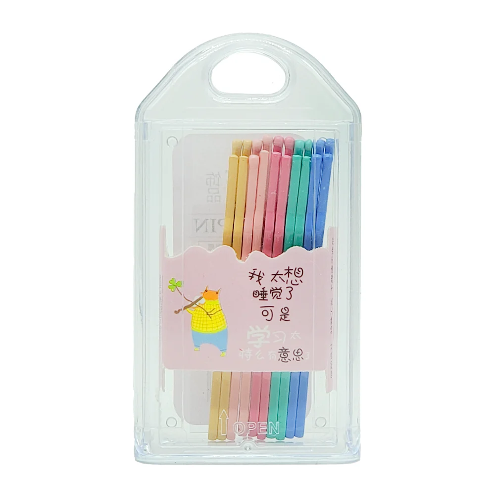 Estuche de 10 a 20 pasadores, de colores o negros / haer pin / 2236