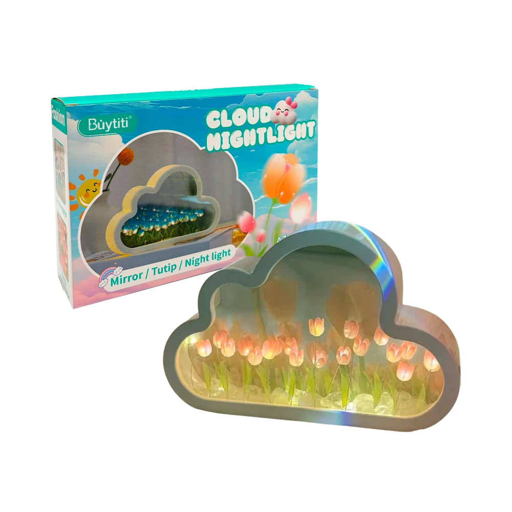Lámpara led decorativa buytiti con espejo en forma de nube y reflejo …