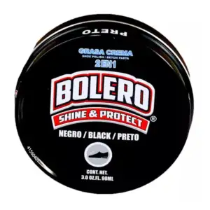 Grasa crema bolero 2 en 1 para calzado color negro 90ml / 027