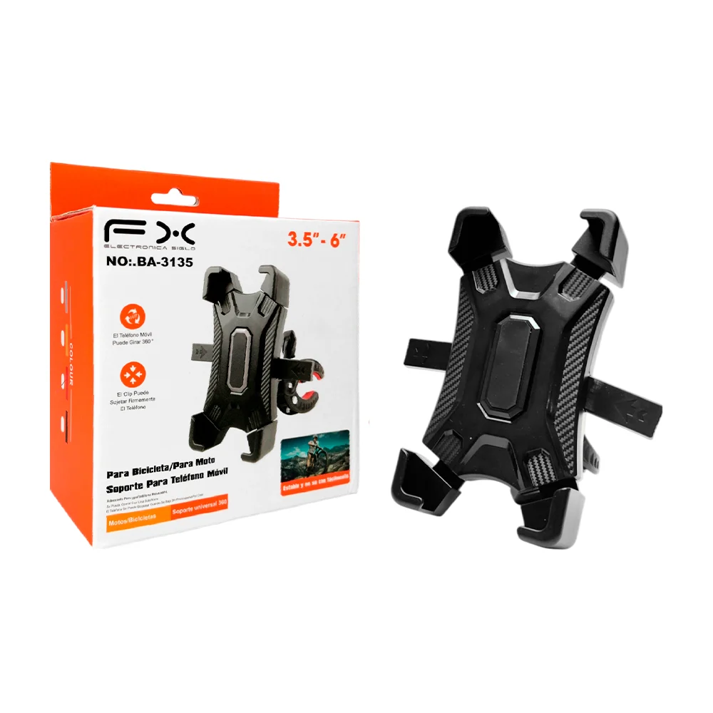 Soporte fx universal de celular ajustable con rotación 360° para bici…