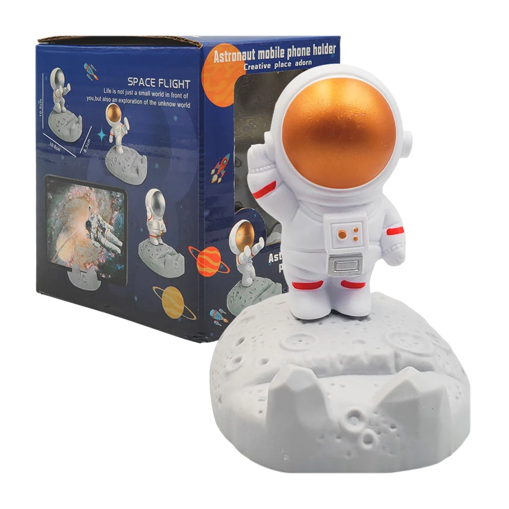 Soporte de plástico con forma de astronauta para teléfono celular, va…