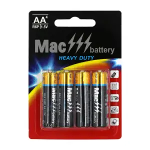 Blíster con 4 baterías / pilas Mac battery aa r6p de 1.5v / heavy dut…