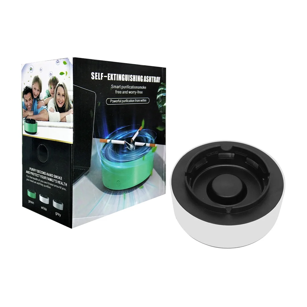 Cenicero multifuncional con purificador de aire / self extinguishing …