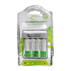 Cargador universal bty para baterías recargables, y 4 baterías doble …