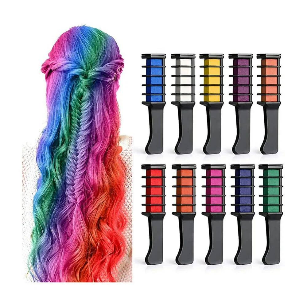 1pza Mini cepillo con tiza para teñir el cabello temporal, variedad d…