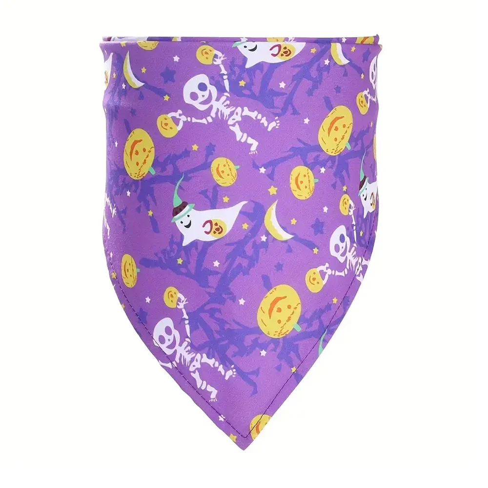 Pañoleta con diseño de halloween para mascota grande, variedad de dis…