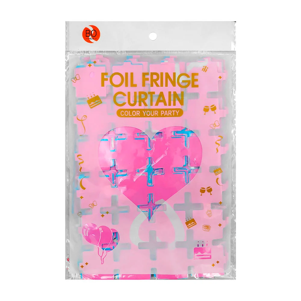 Cortina para fiesta con diseño a cuadros pequeños con perforado de cr…