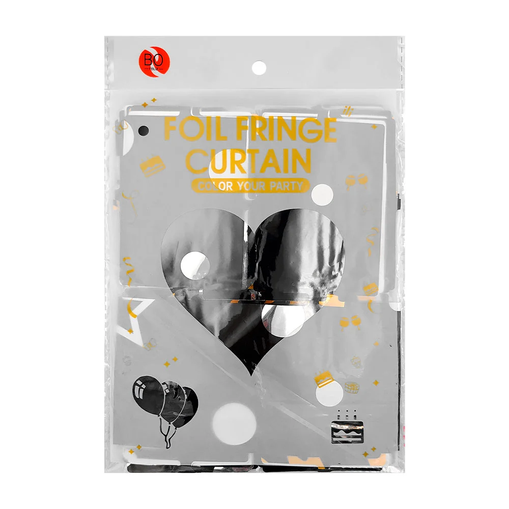 Cortina metálica para fiesta con diseño a cuadros grandes con perfora…