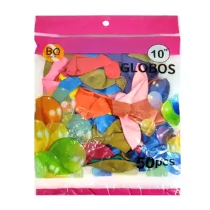 Paquete con 50 globos de látex metálicos 10 pulgadas con colores surt…