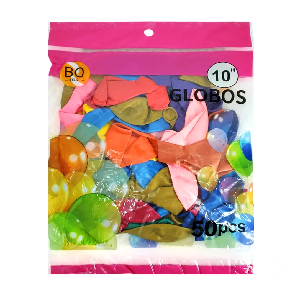 Paquete con 50 globos de látex metálicos 10 pulgadas con colores surt…