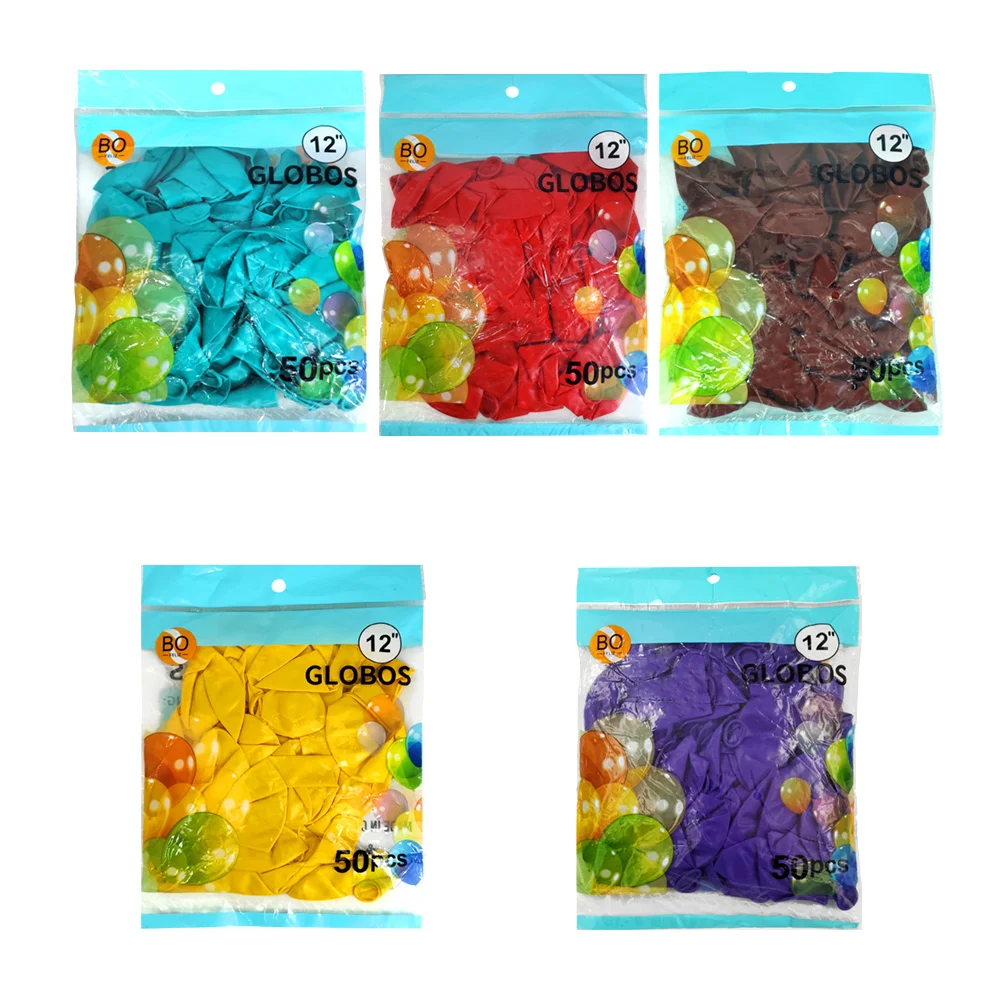 Paquete con 50 globos de látex metálicos 12 pulgadas, variedad de col…