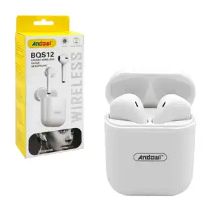 Audífonos inalámbricos bluetooth andowl con estuche de carga cuadrada…