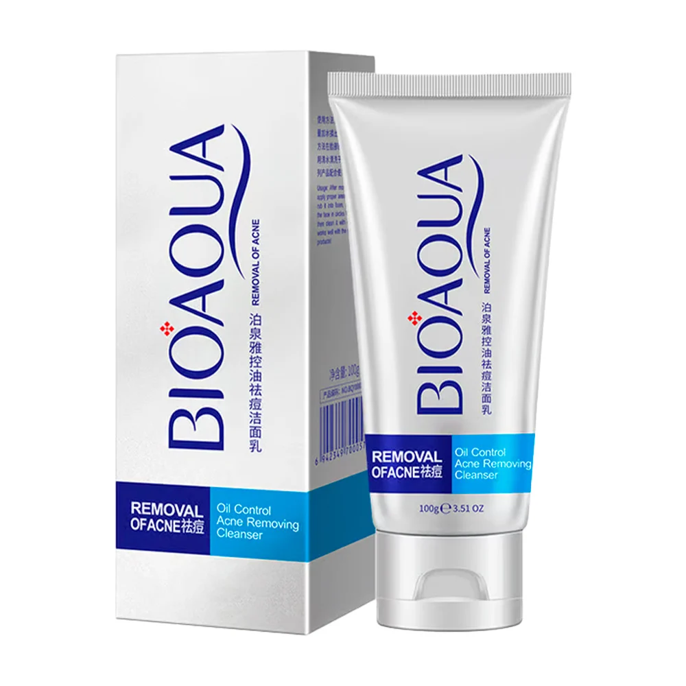 Crema limpiadora facial bioaqua con esencia de ácido hialurónico anti…