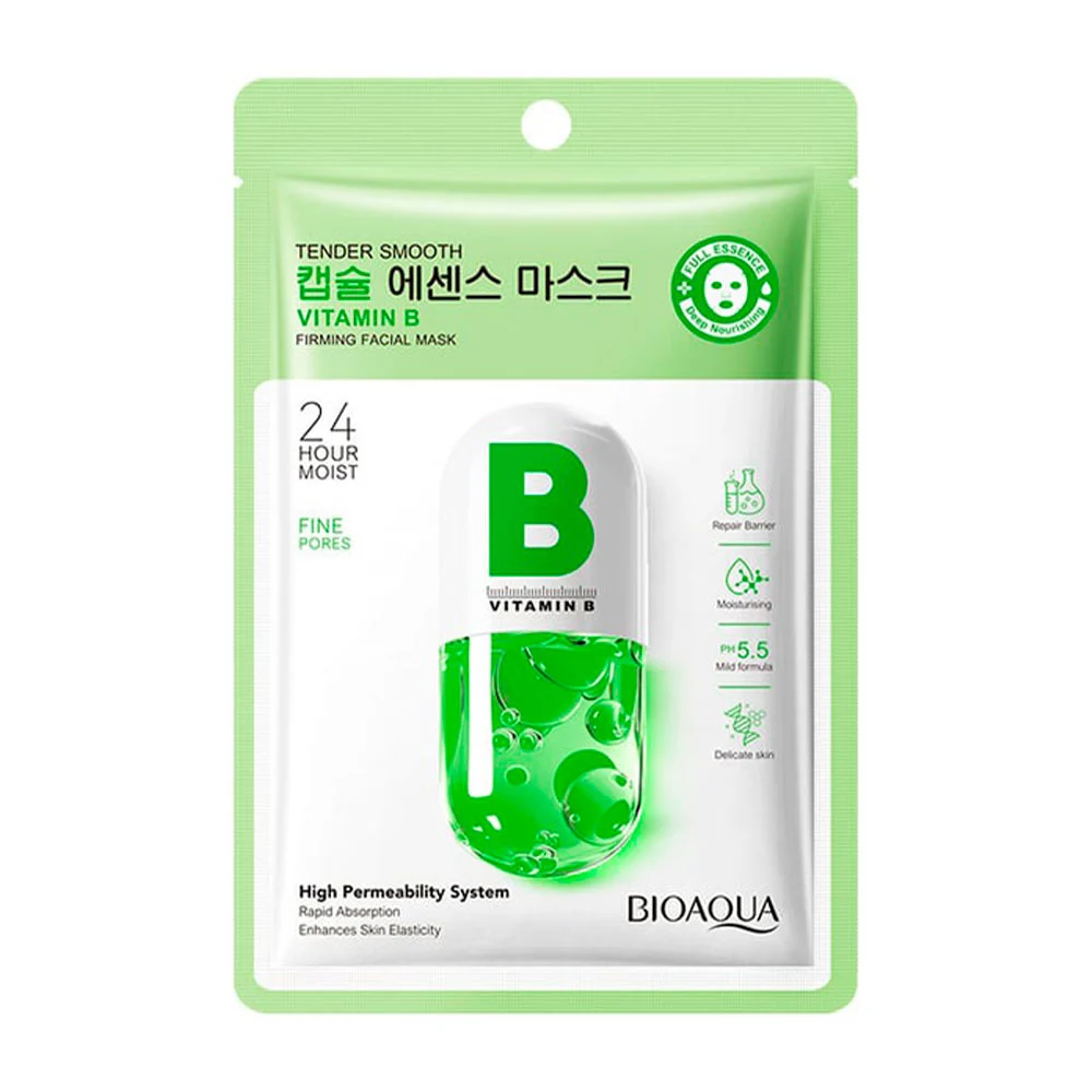 Mascarilla facial reafirmante bioaqua con extracto de vitamina b, 25m…