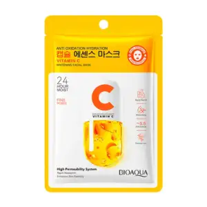 Mascarilla facial aclaradora bioaqua con extracto de vitamina c, 25ml…
