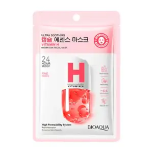 Mascarilla facial hidratante bioaqua con extracto de vitamina h, 25ml…