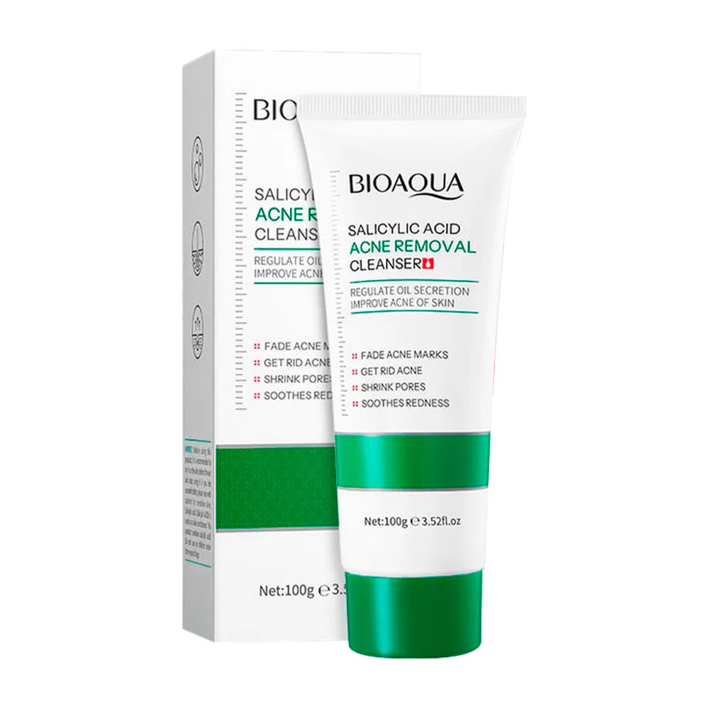Limpiador facial bioaqua con extracto de ácido salicílico para contro…