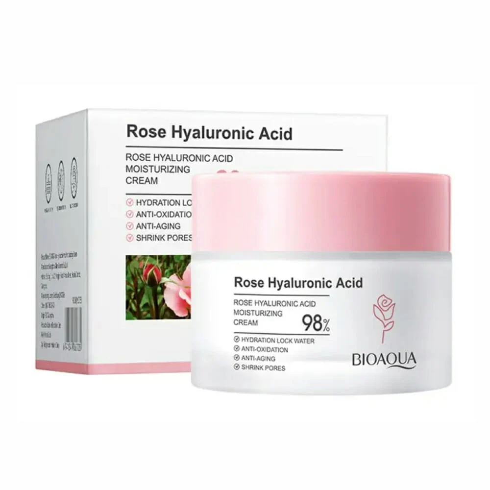 Crema facial bioaqua con extracto de rosas y ácido hialurónico 50g / …