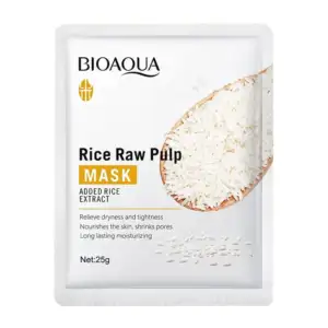 Mascarilla facial bioaqua con extracto de arroz para hidratar la piel…