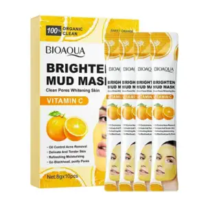 Paquete 10 mascarillas bioaqua faciales de barro con extracto de nara…