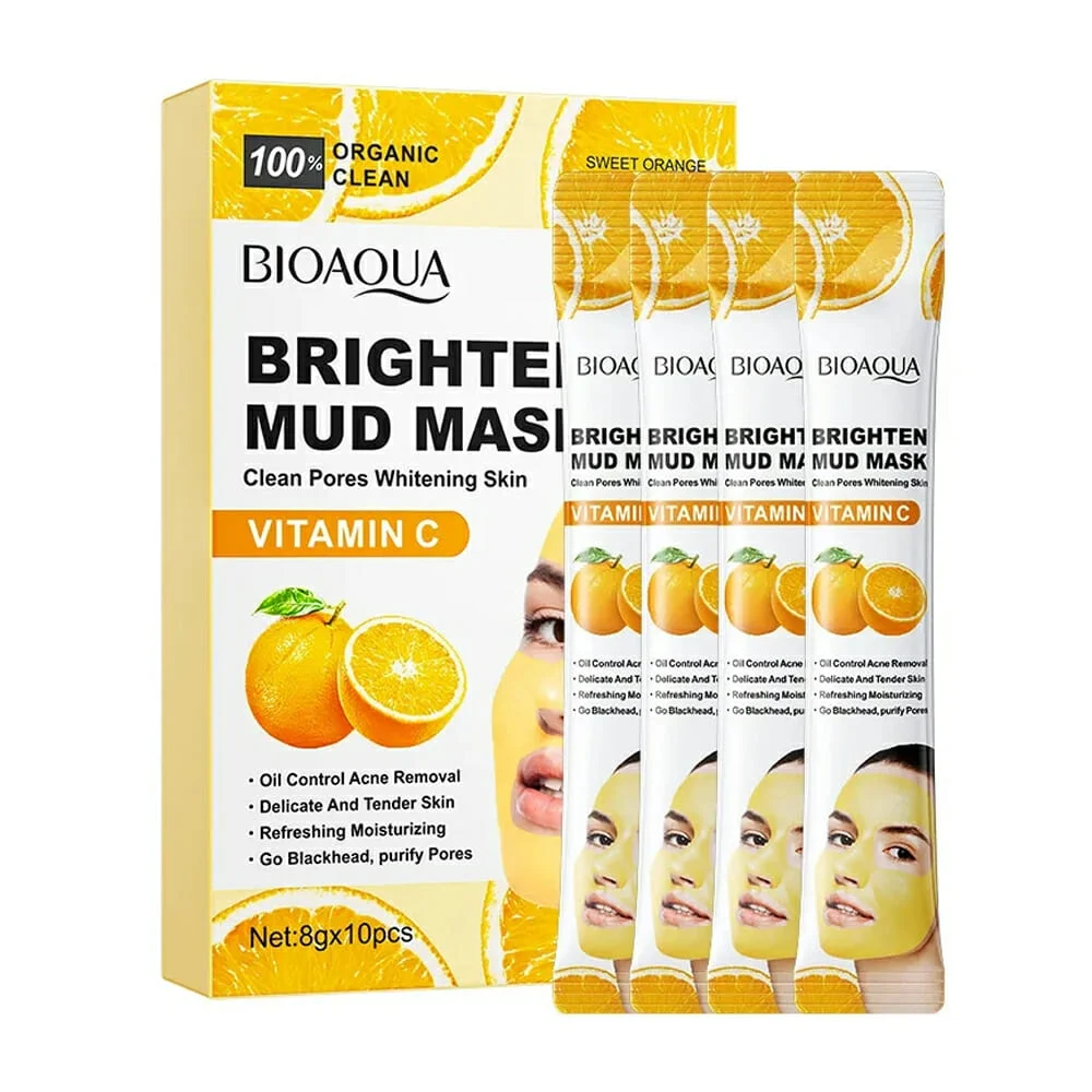 Paquete 10 mascarillas bioaqua faciales de barro con extracto de nara…
