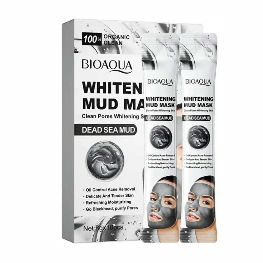 Paquete 10 mascarillas faciales de barro de mar muerto para controlar…
