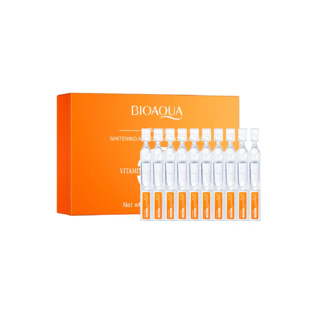 Caja con 30 ampolletas de suero facial bioaqua con vitamina c y extra…