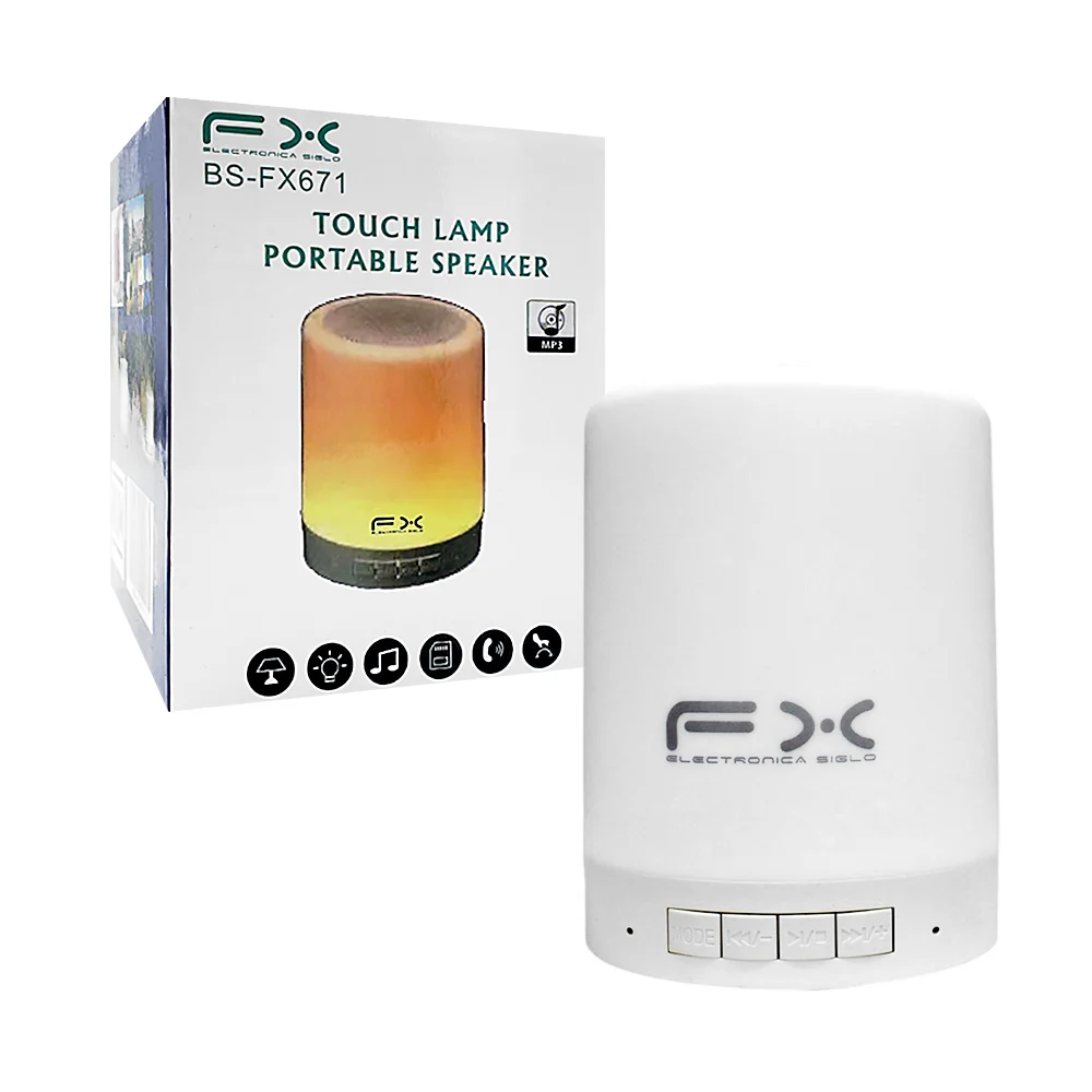 Bocina lámpara portátil touch fx de tonalidades cambiables, variedad …