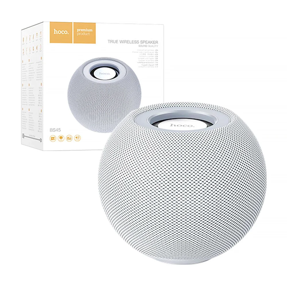 Bocina altavoz inalámbrica bluetooth portátil con forma esférica, rad…