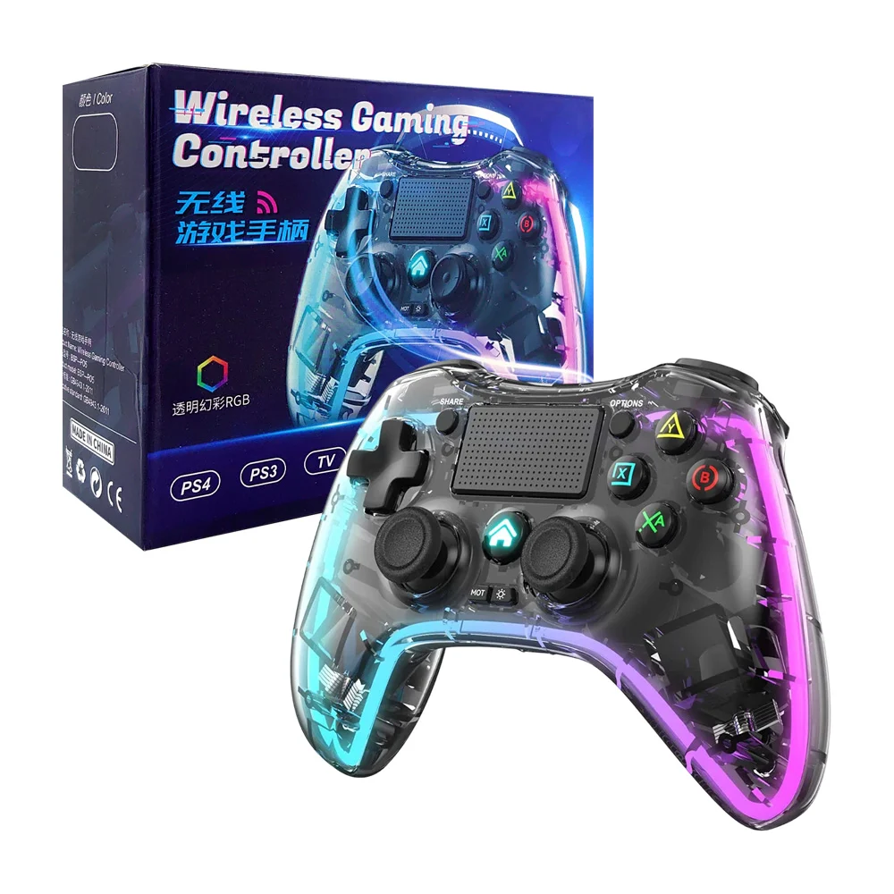 Control inalámbrico para videojuegos, compatible con ps4, ps3, tv, pc…