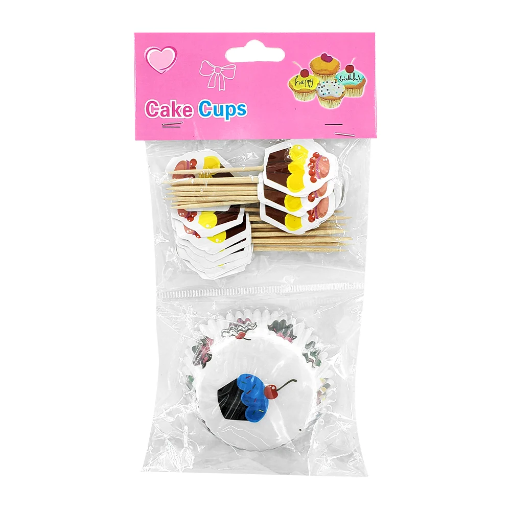 Blíster de 24 mini letreros y capacillos para cupcakes / cake cups / …