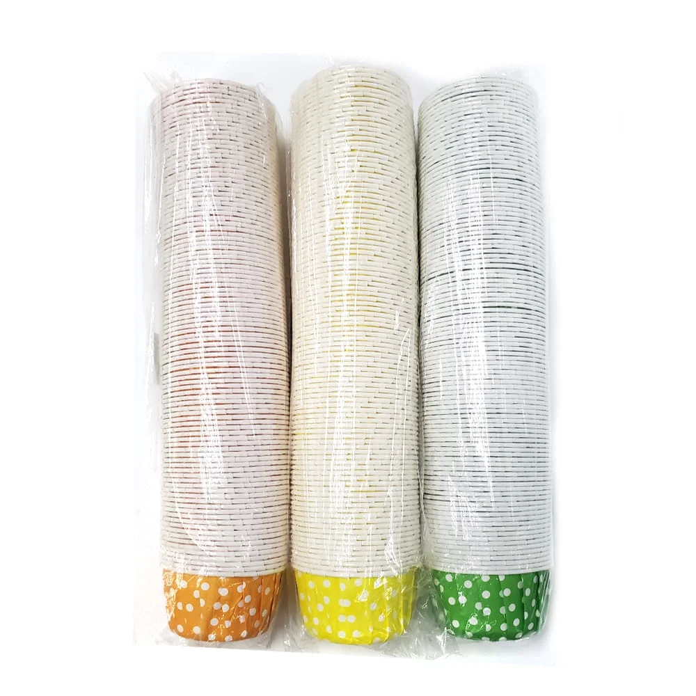 Paquete con 100 moldes de papel para postre de fiesta con estampado e…