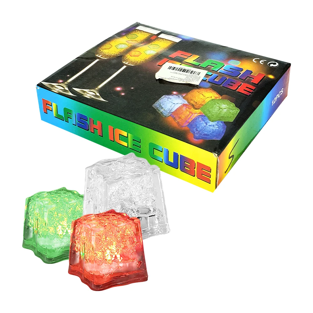 Caja con 12 cubos de hielo, grandes, con luz RGB / flash ice cube / b…