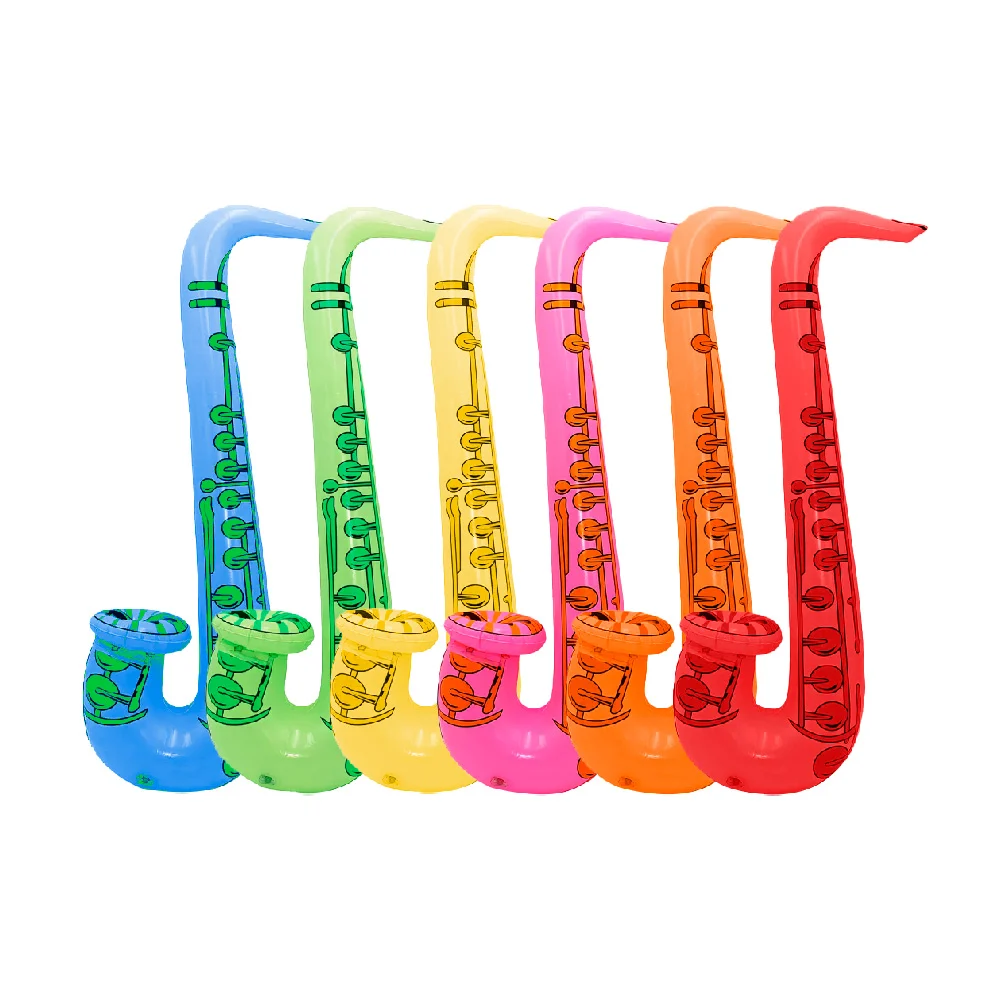 1pza Inflable con forma de saxofón, variedad de colores / bt-1760