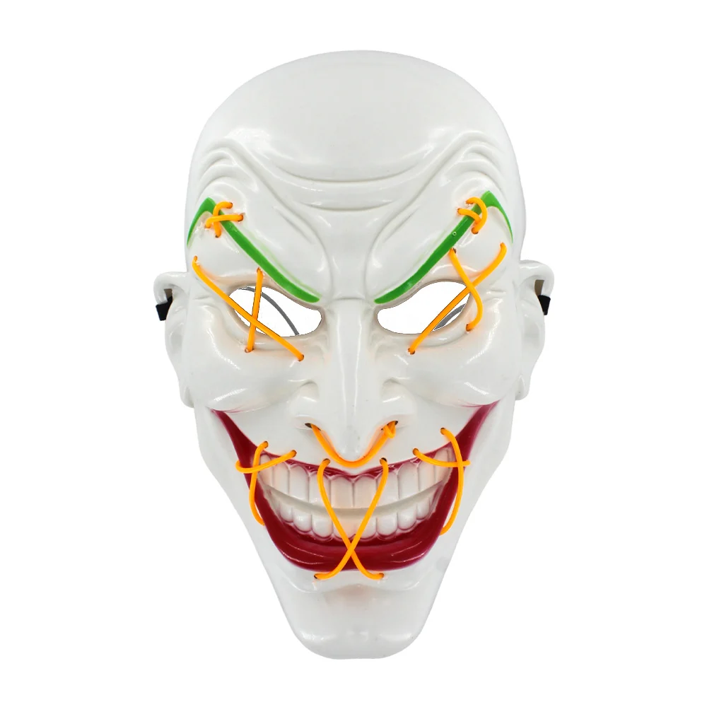 1pza Mascara led con diseño de payaso joker, variedad de colores / gu…