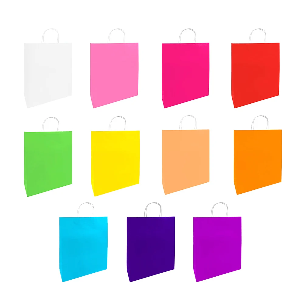 1pza Bolsa de papel mediana para regalo con agarradera y color liso, …